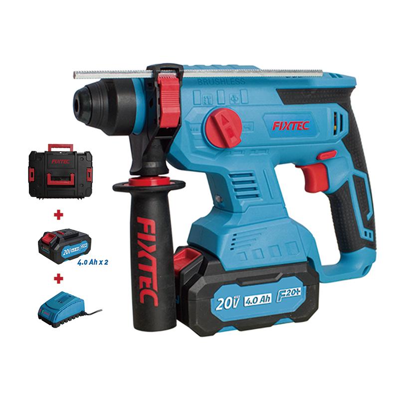 FIXTEC Akumulatorska čekić bušilica FCRH22LFX-4, 20V, Li-Ion, 4 dodatka